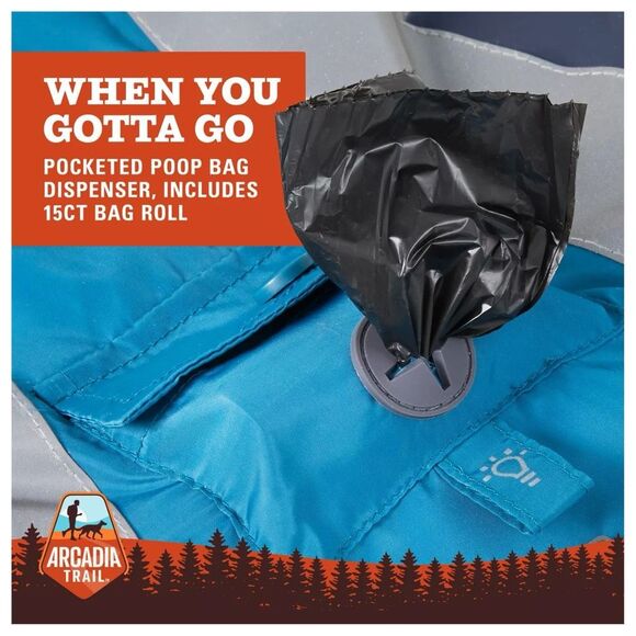 Arcadia Trail 3-in-1 Reflective Sherpa Lined Dog Blue Raincoat Jacket Sz X-Large - Picture 5 of 5